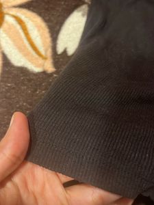 Black Ruched V-Neck Top
