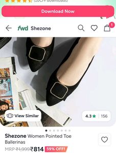 Chic Black Buckle Flats
