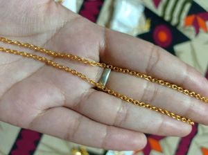Gold Chain Necklace with Pearl