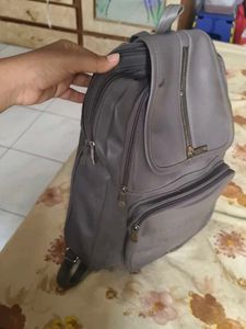 Stylish Grey Backpack | 4 zips