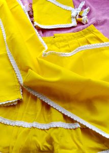 Vibrant Yellow Lehenga Choli Set