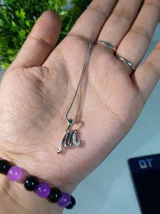 Combo Of 2 Name Pendants Silver &amp; Gold