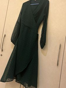Emerald Green Wrap Dress