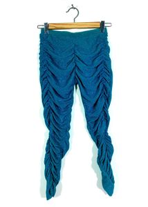 Sea Green Shimmer Capri Jegging For Girl's