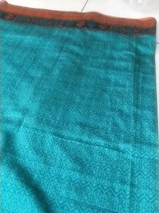 Saree with Geometric Border