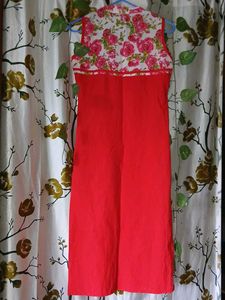 Red Floral Kurta