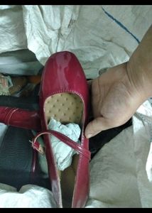 Maroon Patent Bellies with Bow