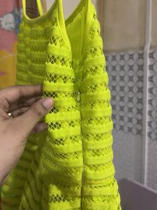 Neon Yellow Cutout Dress