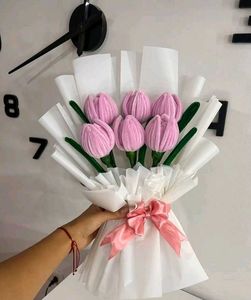 Handmade Pink Tulip Bouquet