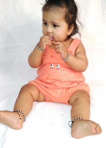 Cute Baby Girl Peach Overalls