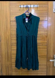 Stylish Teal Sleeveless Dress