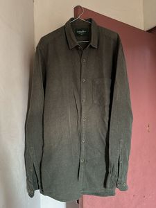 Classic Olive Green Button-Up Shirt