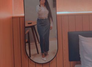 Stylish Denim Slit Maxi Skirt