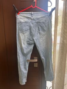 High Rise Light Wash Button Jeans