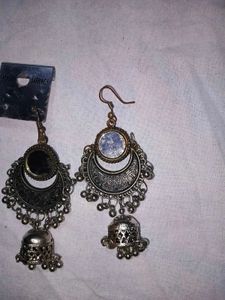 Combo 3 pice Boho Oxidized Jhumka Earrings Set