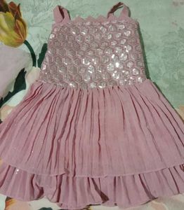 Stunning Pink Sequined Kurta Set
