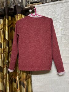 2 Tops Leopard Print Cropped Top and maroon to