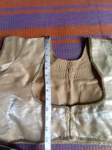Elegant Gold + cream colour Embroidered Blouse