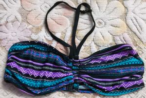 Boho Striped Bandeau Bikini Top