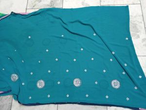 Heavy sequence work saree