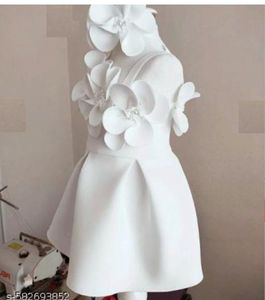 Adorable White Baby Dress with Headband