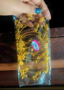Kashmiri Gold Tone Bangles Set