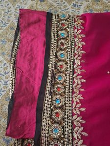 Designer Embroidered Silk Saree