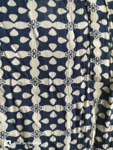 Boho Blue &amp; White Print Mini Dress