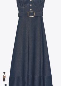 Denim looks like  Strapless Midi Dress