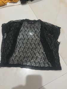 Elegant Black Lace Bolero