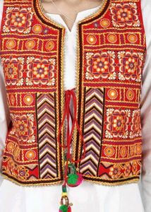Embroidered Red Vest