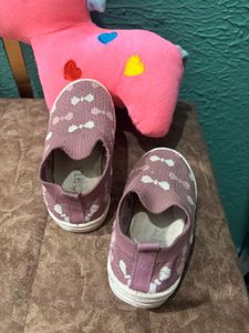 Cute Bow Pattern Slip-On Shoes