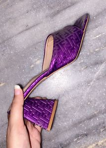 Stylish Purple Block Heels