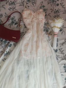 Fairycore Floral Mesh Mini Dress