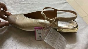GIOSEPPO Metallic Slingback Flats