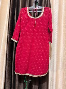 Elegant Red Kurta Set with Dupatta