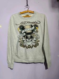 Ed Hardy grey Graphic Sweatshirt