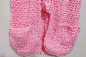 Pink💕Winter Shrug For Baby Girl 6-8 Year, 30 Bust
