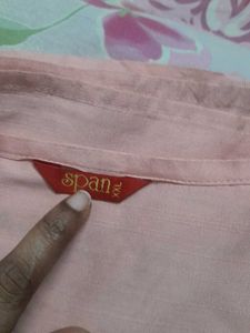 Elegant Pink Embroidered Kurta free delivery