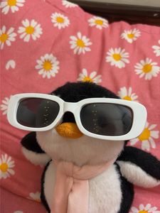 White Rectangular Sunglasses