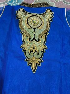 Royal Blue Embroidered Kurta Set