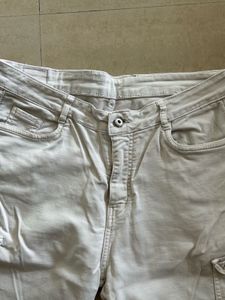 White Cargo Pants