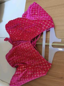 navratri Pink Sequined Velvet Blouse