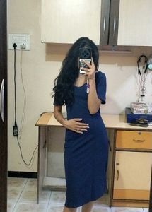 Navy Blue Midi Dress | Excellent Condition