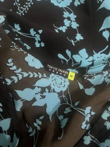 Floral Print V-Neck Puff Sleeve Dress