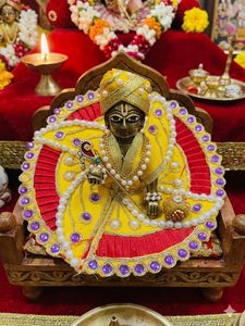 HandcraftedHeavyPearl&amp;StoneWork LadduGopal Poshak