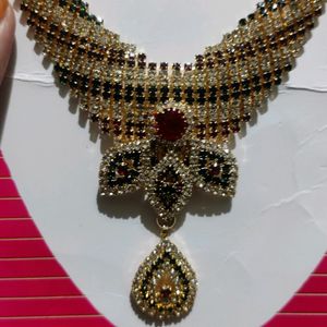 fancy set of necklace and pair of earring
