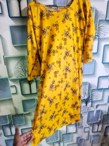 Yellow Floral Print Top &amp; Pants Set
