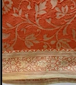 Floral Orange Saree