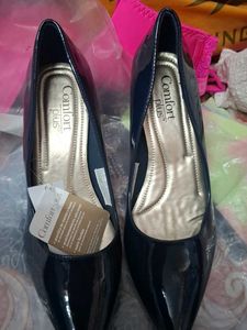 Comfort Plus Navy Patent Heels